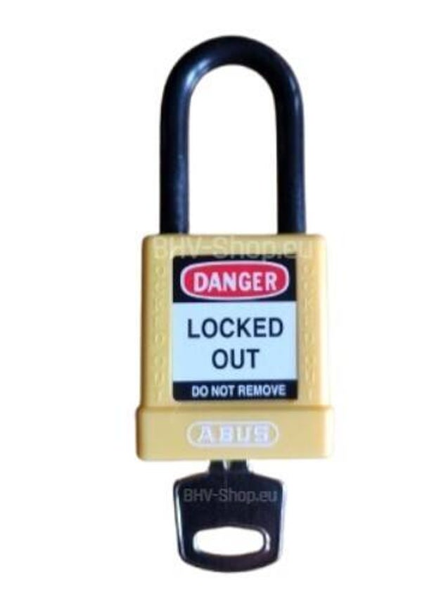 Lockout hangslot geel 40mm ABUS