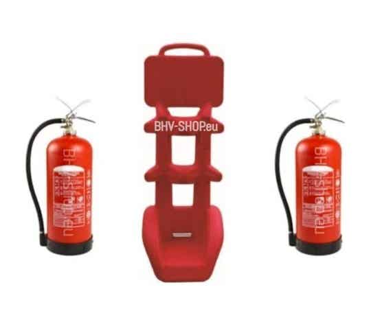 Brandblusserwagen kunststof incl. 2x 6-kg kunststof poeder brandblussers