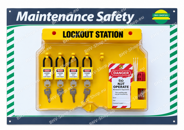 Maintenance Safety Bord met Lockout Station (LOTO)