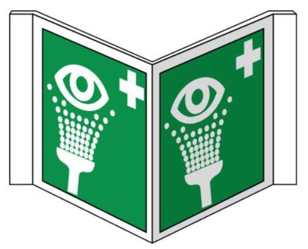 Pictogram oogspoeling bord panorama 30x15cm