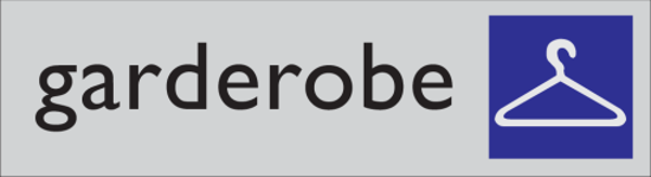 Picto garderobe 16.5x4.5cm