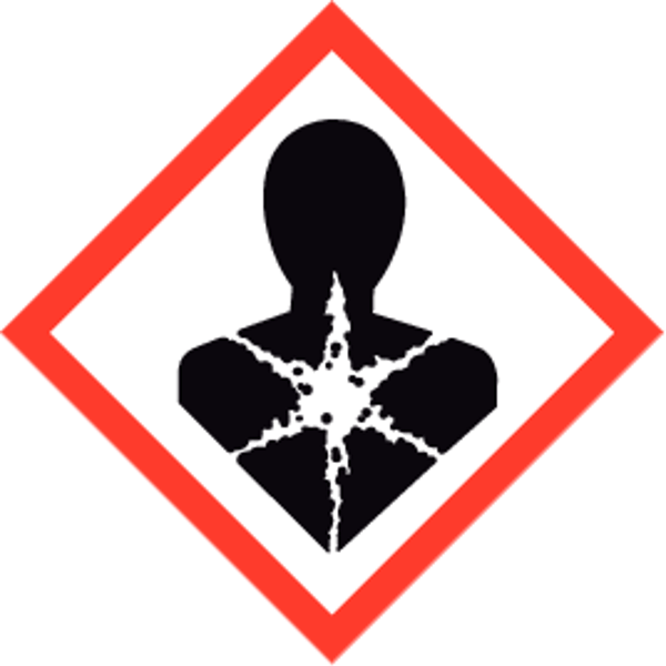 Pictogram gezondheidsgevaar bord 25x25cm