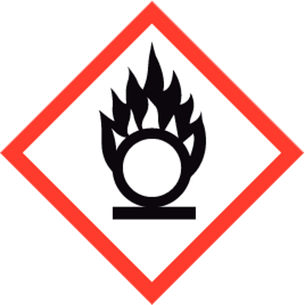 Pictogram oxiderende stof bord 30x30cm