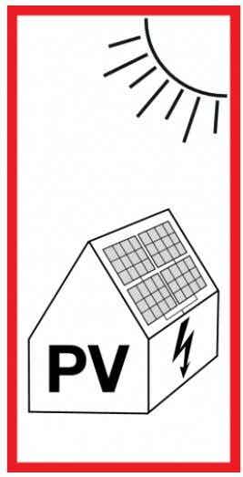 PV installatie sticker 10x20cm NEN1010
