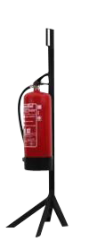 Brandblusser statief zwart (hoogte 1.16 meter)