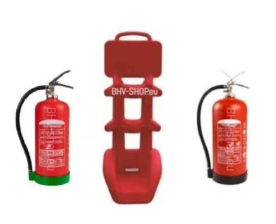 Brandblusserwagen kunststof incl. 1x6ltr schuim + 1x6-kg poeder kunststof blussers