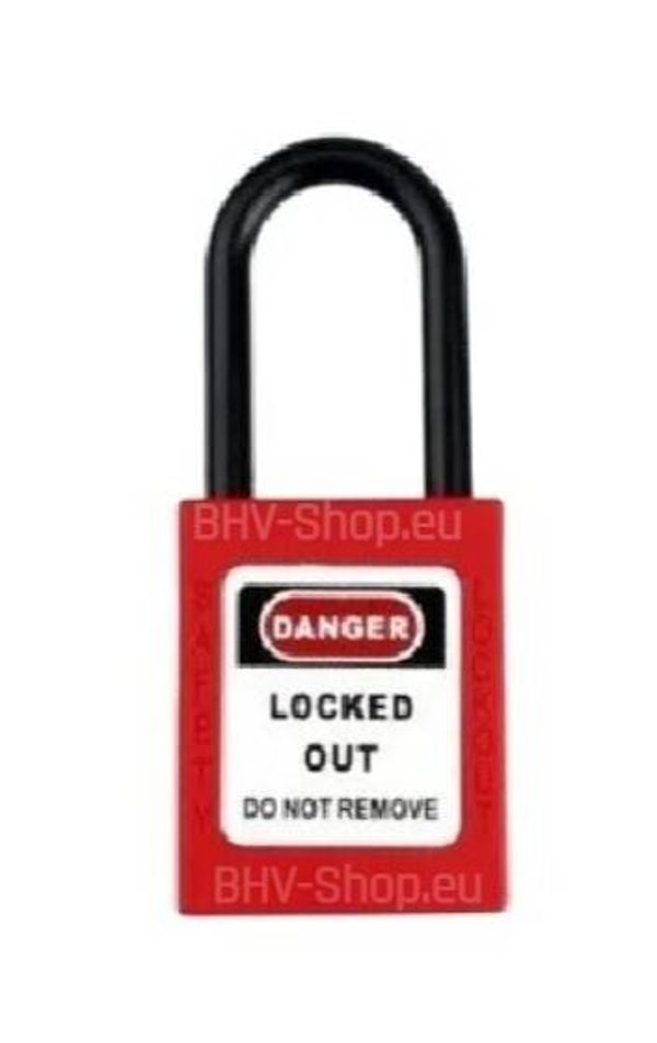 Lockout hangslot rood 38mm