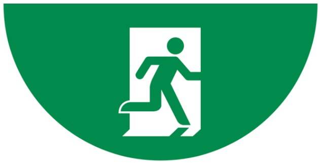 vloersticker-nooduitgang