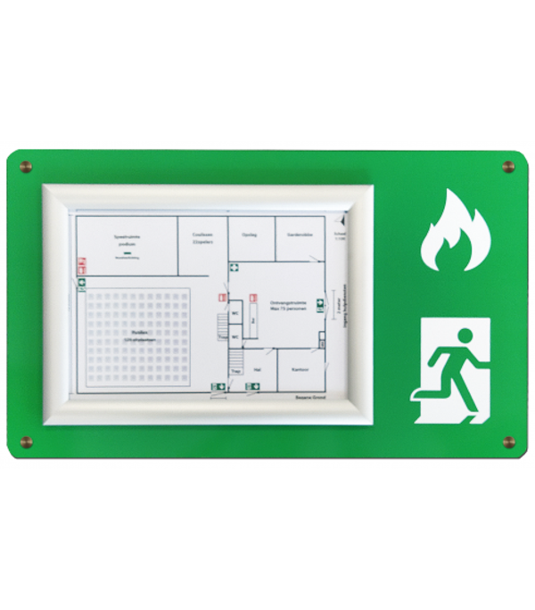 BHV-plan bord en kliklijst 67x40cm (A3)