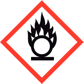 Pictogram oxiderende stof bord 30x30cm