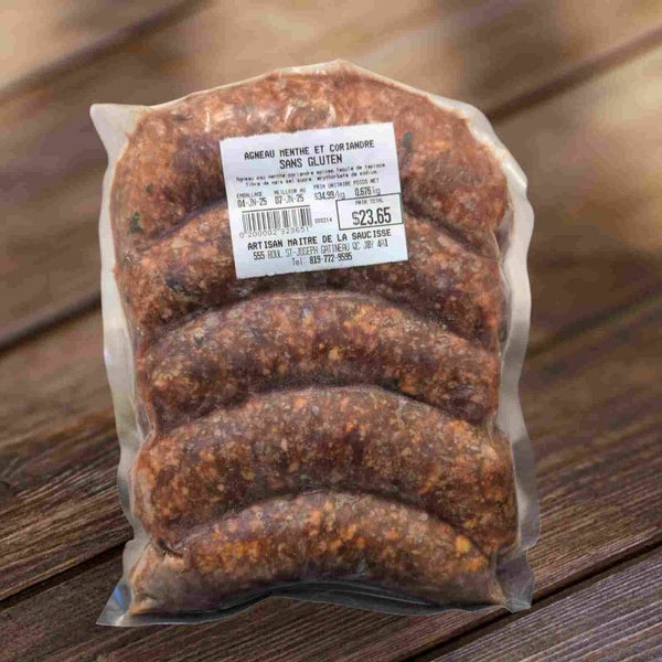 SAUCISSE AGNEAU MENTHE CORIANDRE