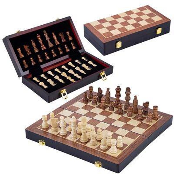 SCHAAKSPEL HOUT OPKLAPBAAR 38,5X38,5X5,8CM