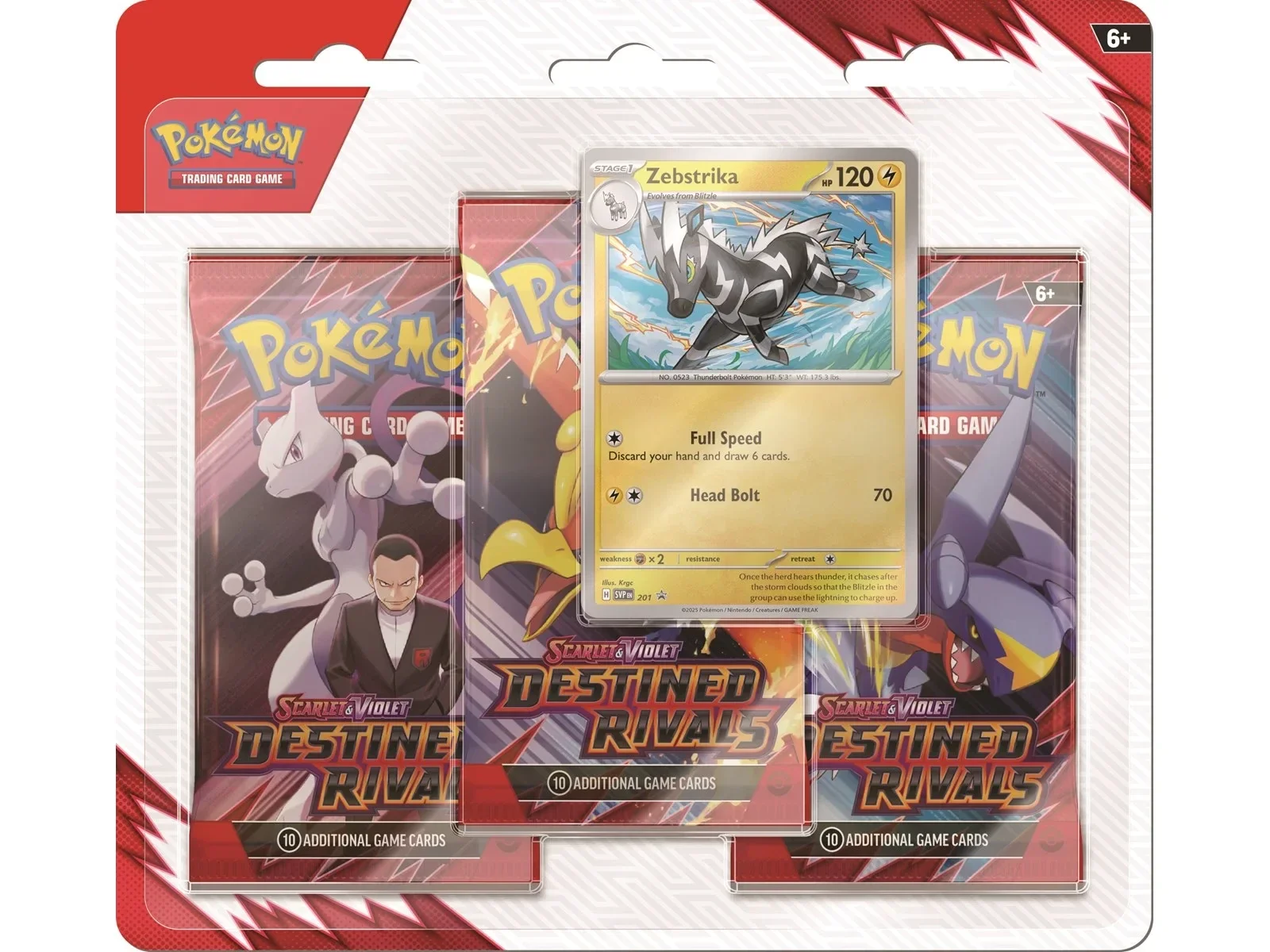 Pokemon TCG - SV10 - Destined Rivals 3-pack Booster Blister