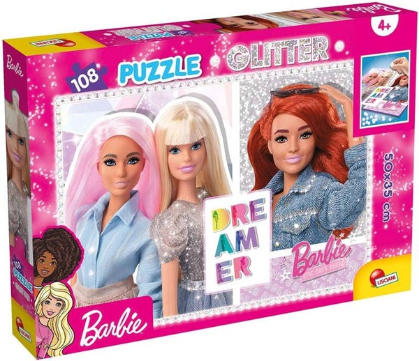 Barbie glitter puzzel 108 stukjes Vrienden voor het leven!