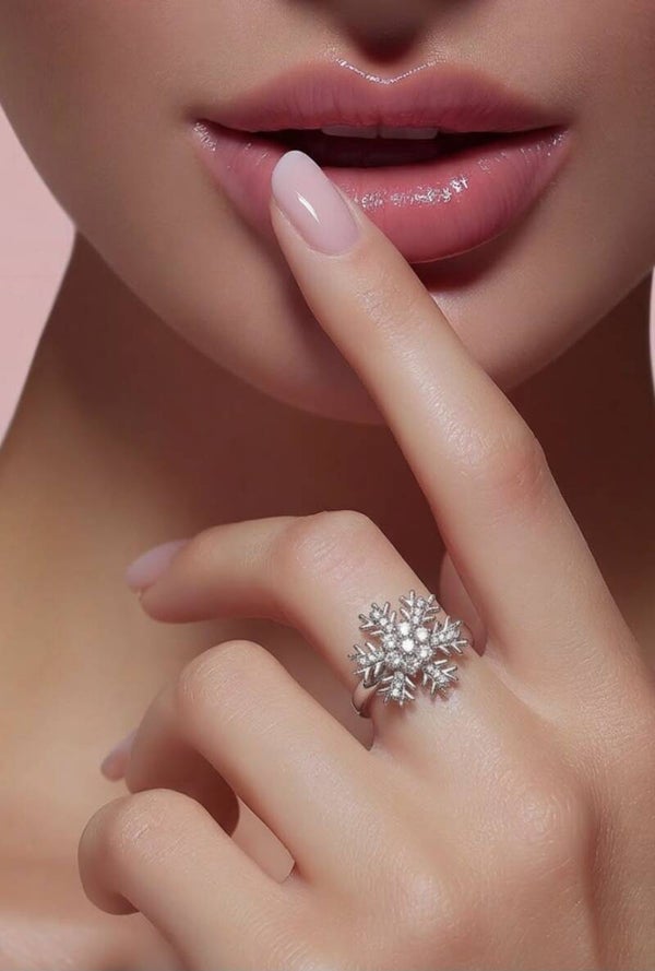 Bague Anti-stress Flocon de neige