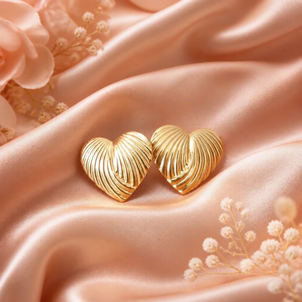 Boucles d'Oreilles Puces Cœur Sacré