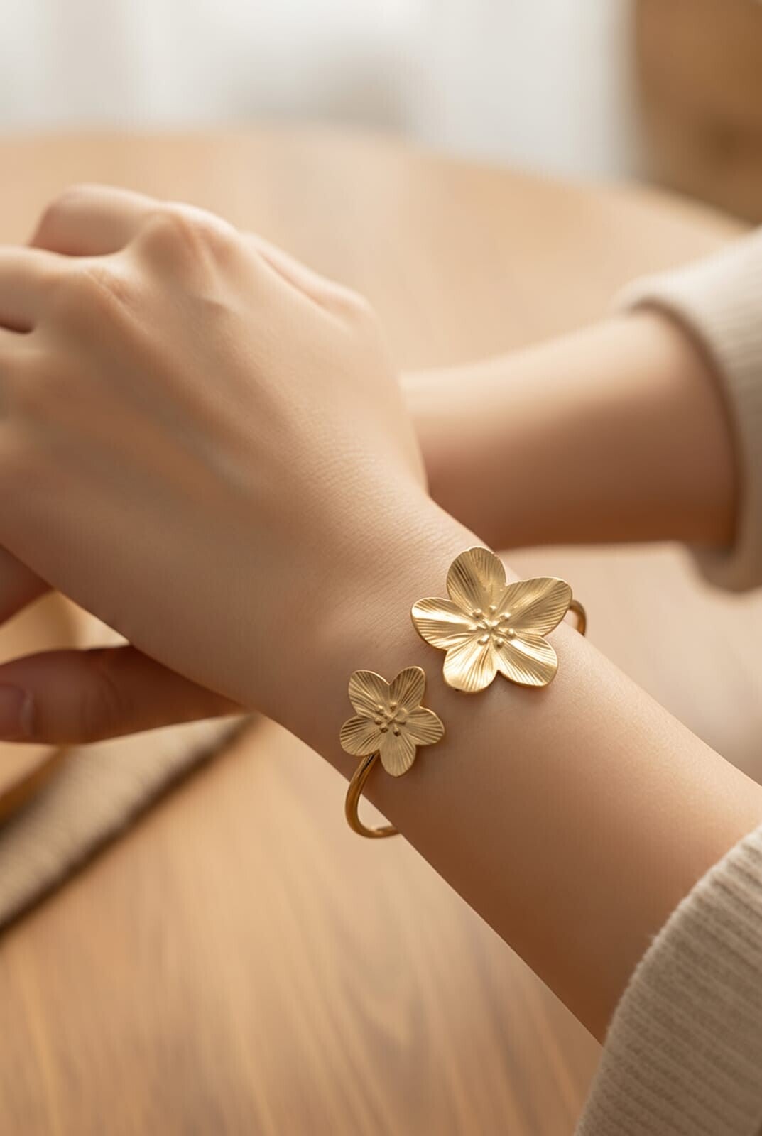 Bracelet Jonc Fleur de Cerisier