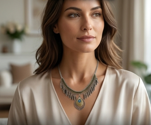 Collier Maë - Plastron à franges