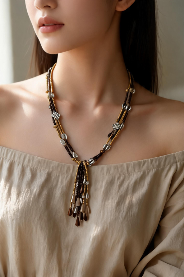 Collier Sautoir Multi-rangs