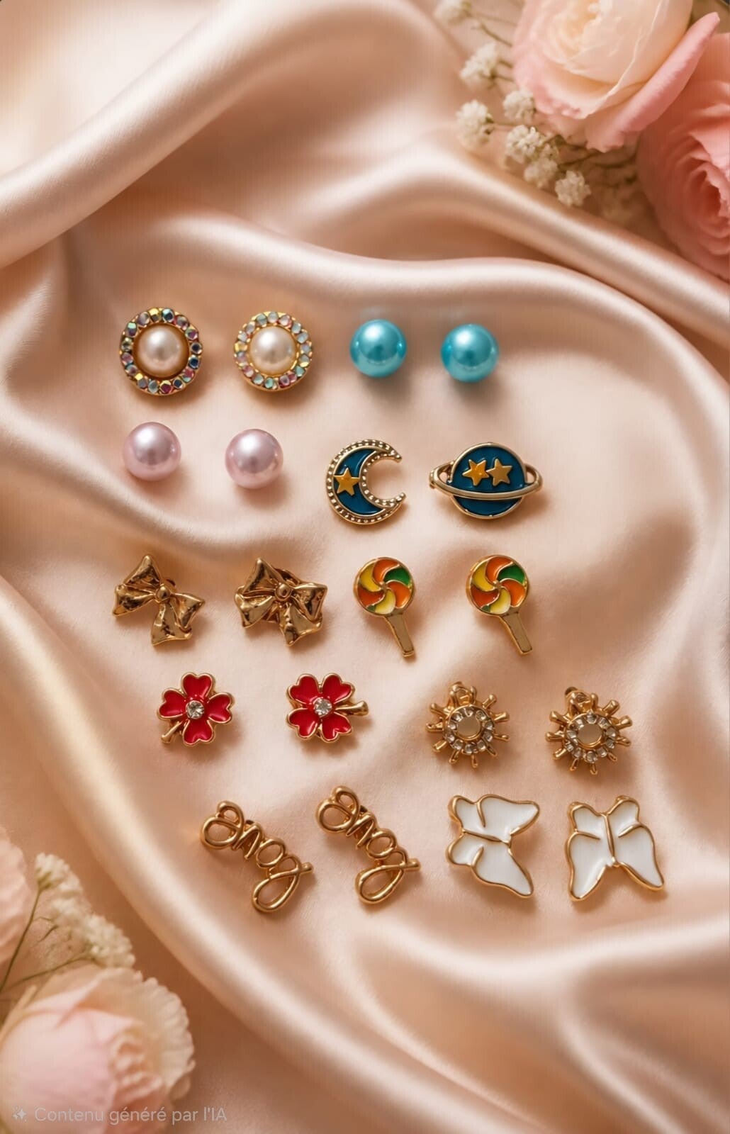 Coffret 10 Paires Boucles d'Oreilles - Puces
