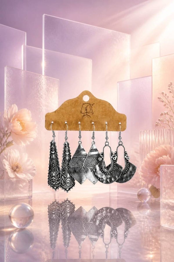 Trio Boucles Bohème Argentées