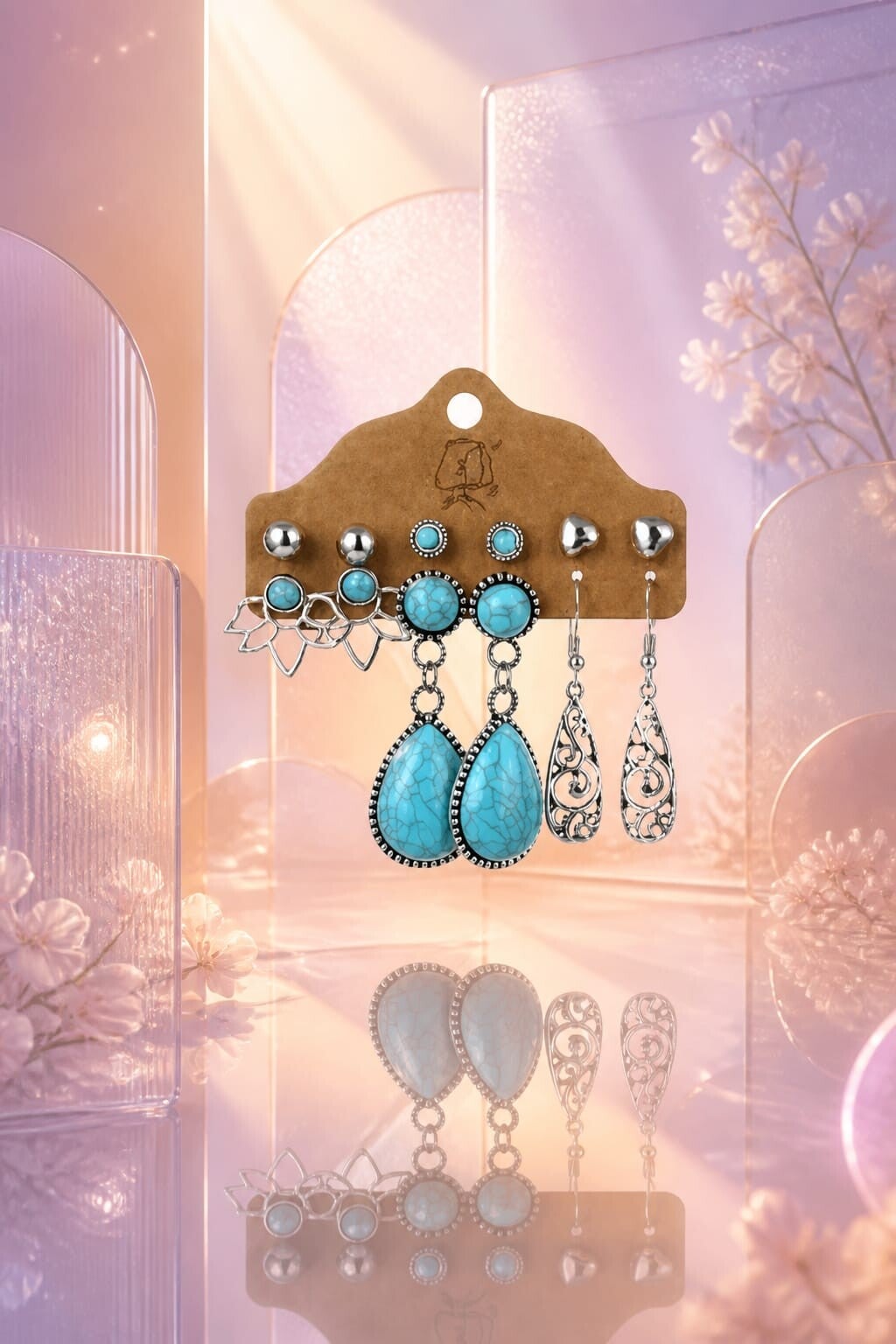 Coffret 6 Paires Boucles Lagon Bohème