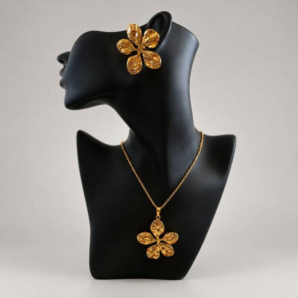 Parure Fleur Martelée