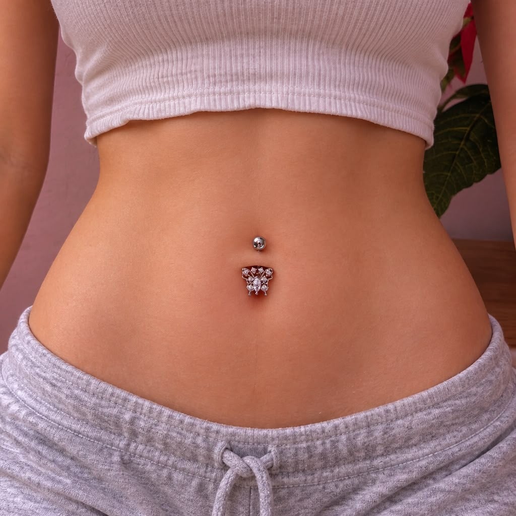 Piercing Nombril Papillon Scintillant