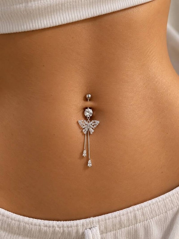 Piercing Nombril Papillon Élégance Argentée