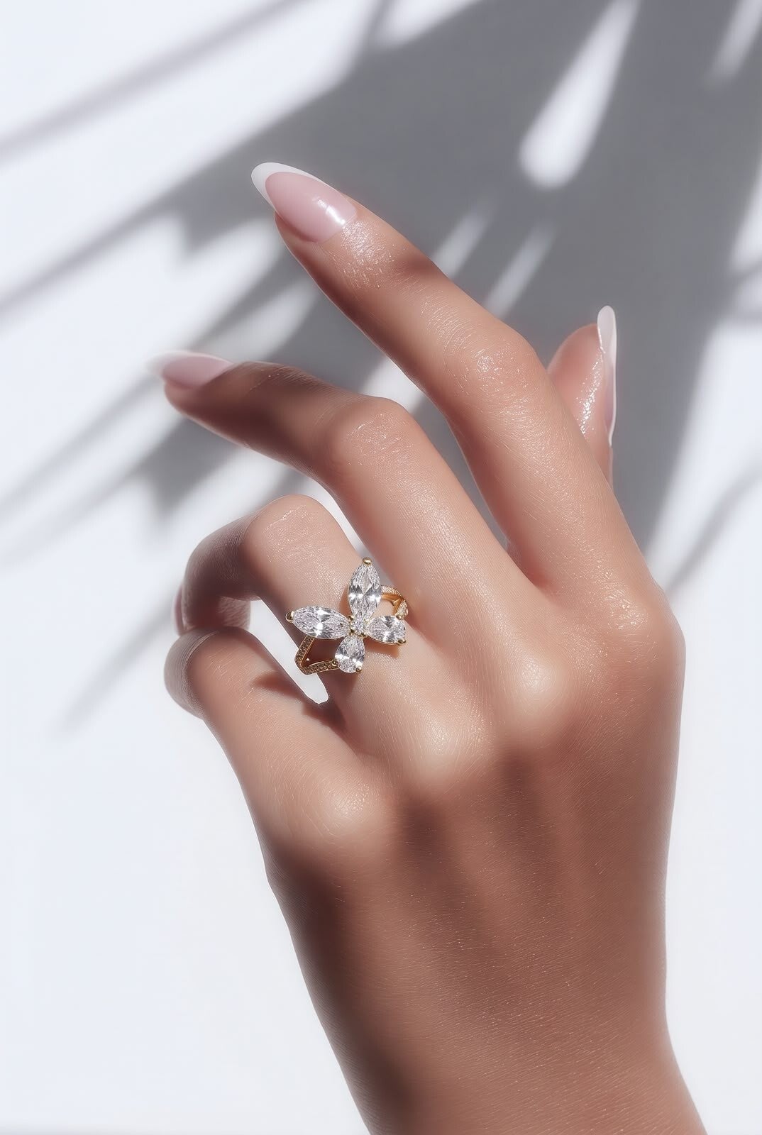 Bague Papillon Cristal & Or