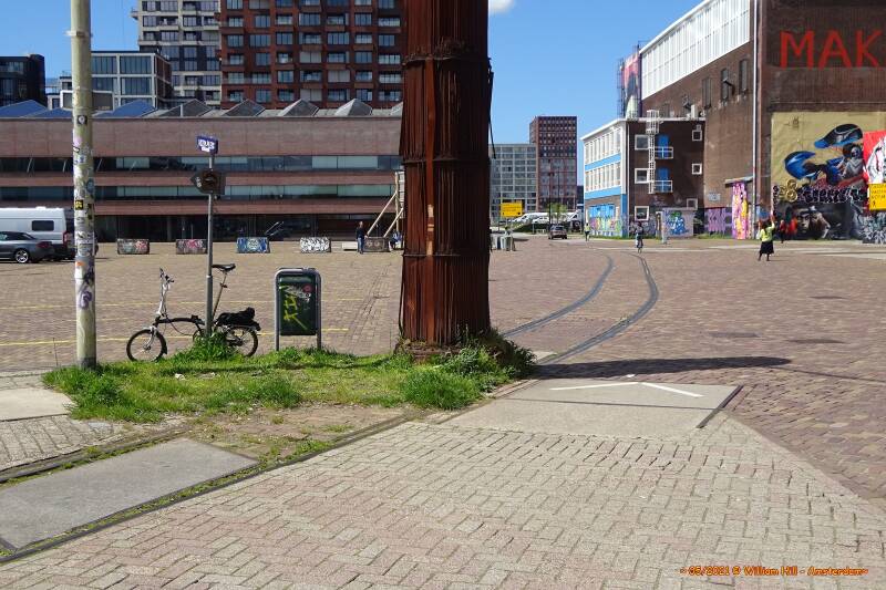 this seemed very illogical to me, why there..?  probably some artist who is afraid that someone steal the trams