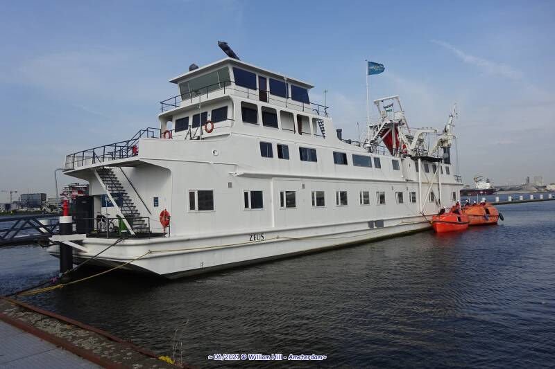 at NDSM pier, ZEUS = rescue training-ship