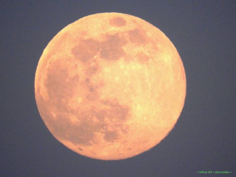 A big orange bowling ball tonight