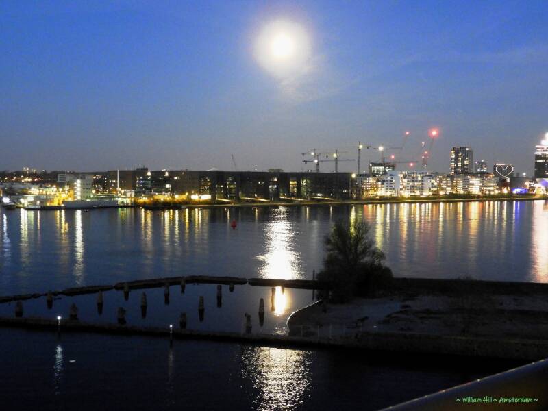 full moon and reflections