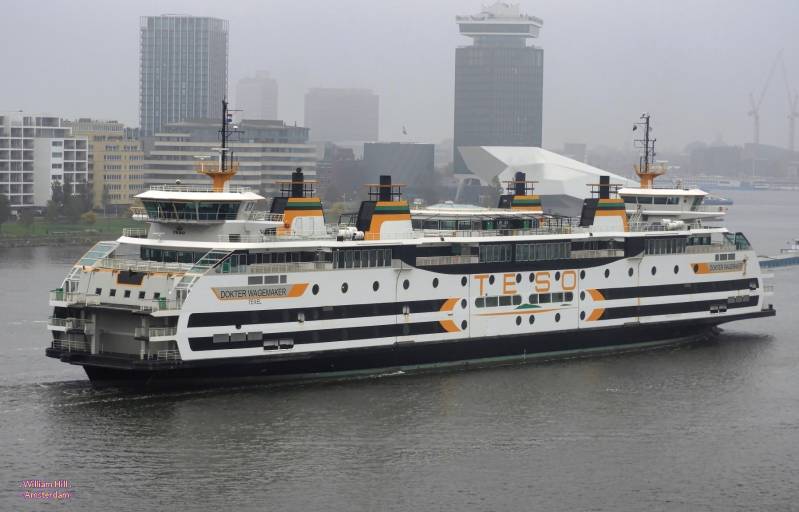 the ferry between Den Helder and Texel for maintenance in Amsterdam