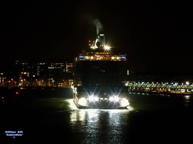Celebrity Eclipse (318x37m) passing central station on her way to PTA