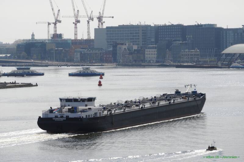 TASMANZEE  +  DENZO (feeling big in the middle of the water besides the tanker)