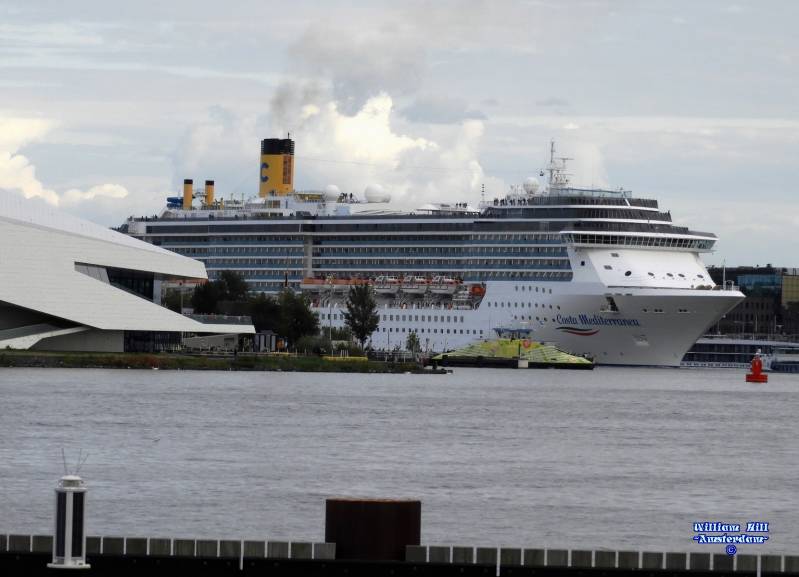 ...a departing sea cruise, 'COSTA MEDITERRANEA'