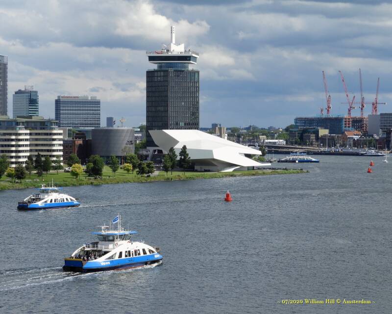 Amsterdam with ferries