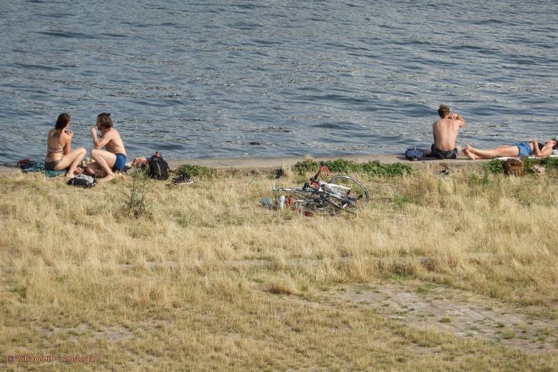 tanning and watching