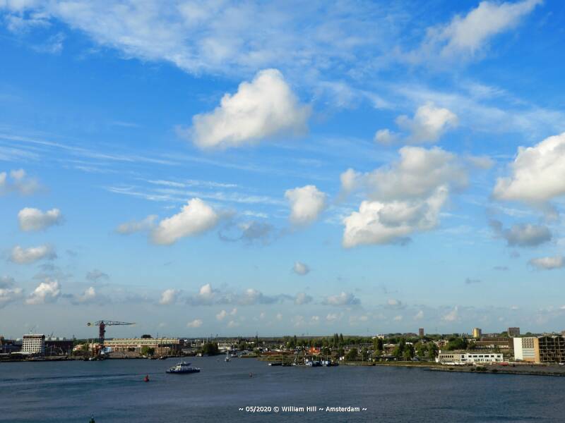 blue, clouds and stripes
