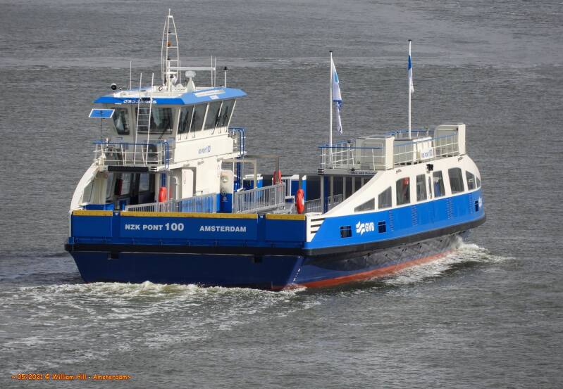 the new Noordzee canal  ferry, NZK PONT 100 doing trials