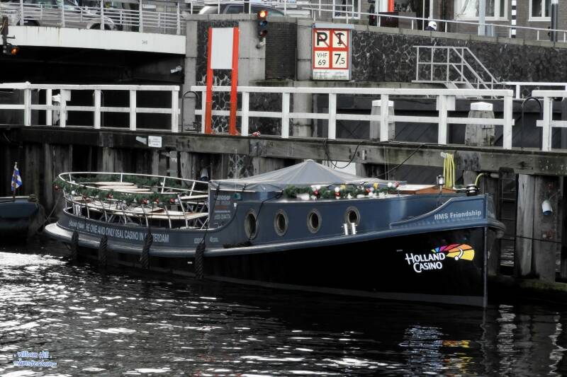 (24.12)  passenger 'HMS Friendship'  moored at the Westerkeersluis