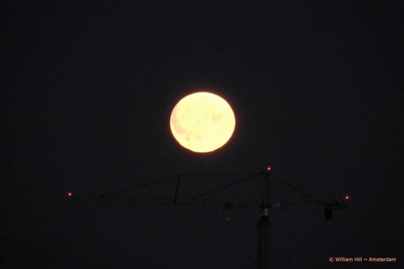 just above a constructioncrane