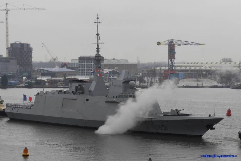 a visiting French warship