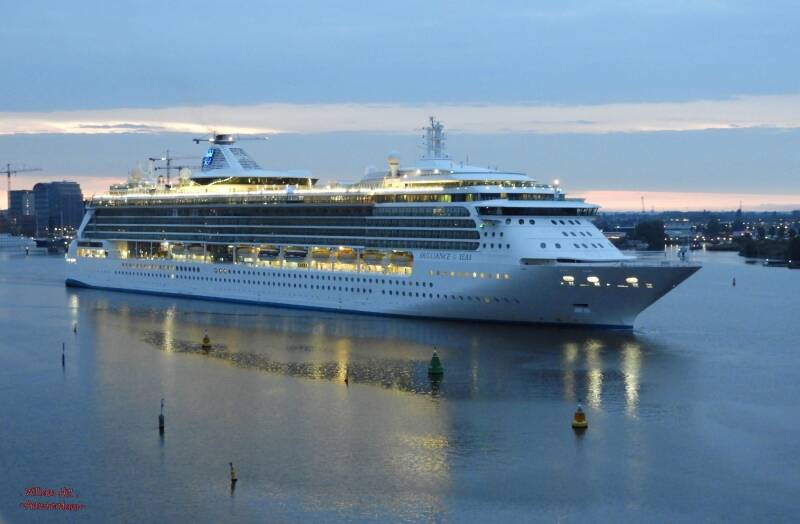 and at 04:54, BRILLIANCE of the SEAS arrives 