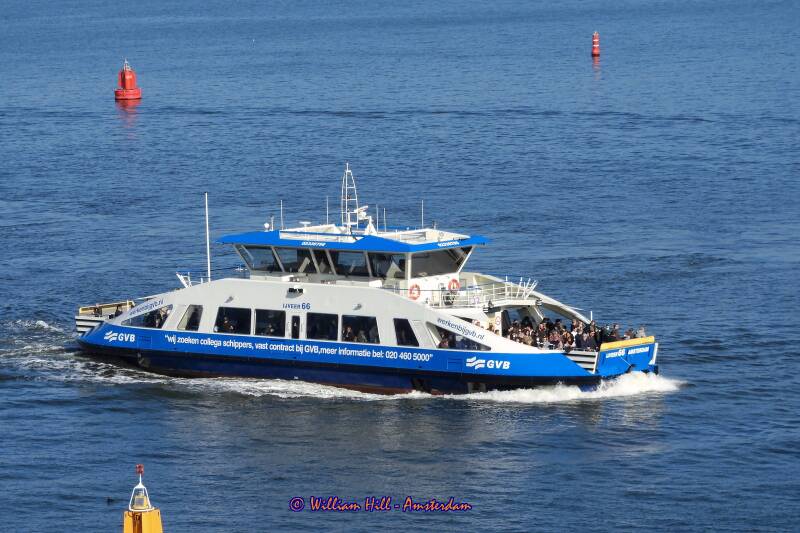 ferry IJveer 66 with advertisement of searching for new colleagues