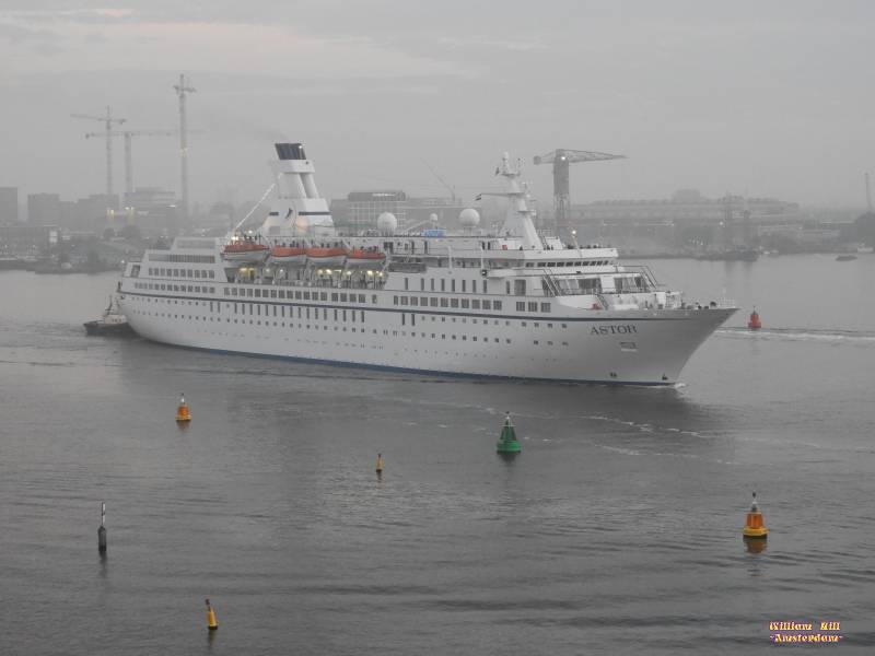 passengership 'Astor' arriving to Amsterdam