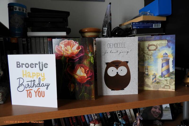 4 cards wishing me the best