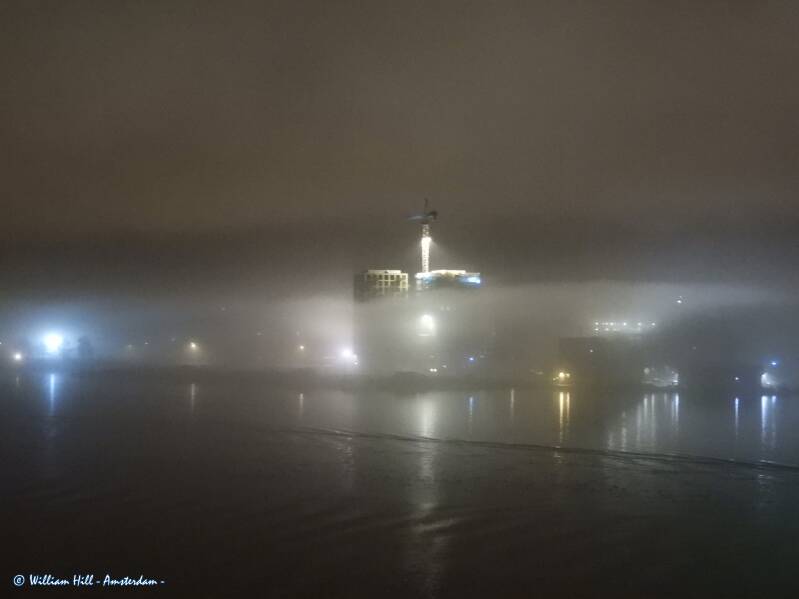 the crane is doing its work